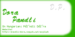 dora pandli business card